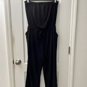 Strapless black jumpsuit